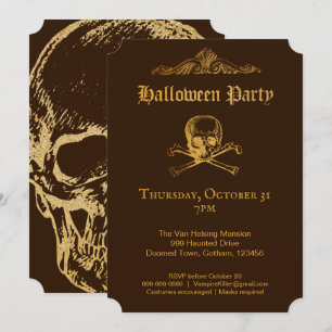 Glam gothique Invitations Brun