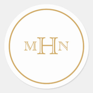 Glam gothique   Stickers   Monogramme   Blanc
