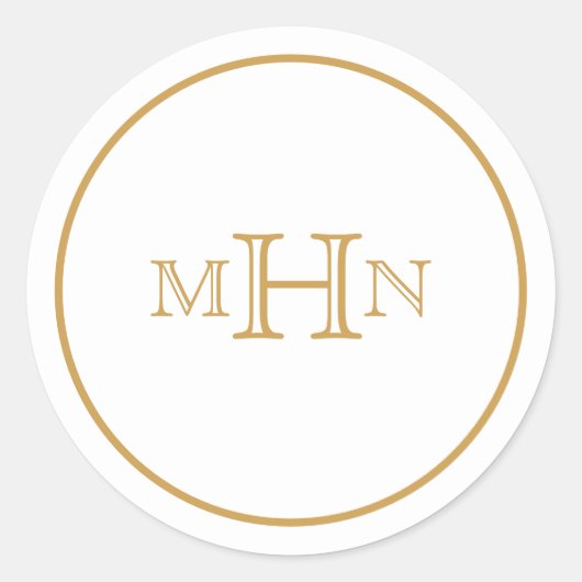 Glam gothique | Stickers | Monogramme | Blanc (Devant)