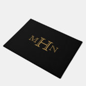 Glam gothique | Tapis | Monogramme | Noir (Incliné)