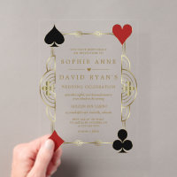 Glam Goud Art Deco Casino Vegas Poker Bruiloft