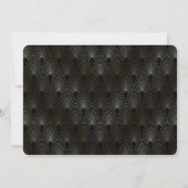 Glam Goud Art Deco Pauw Freudiaanse fuif Kaart (Achterkant)