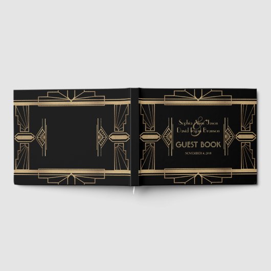 Glam Goud Bruisende 20'er Jaren Great Gatsby 1920  Gastenboek (Volledig)