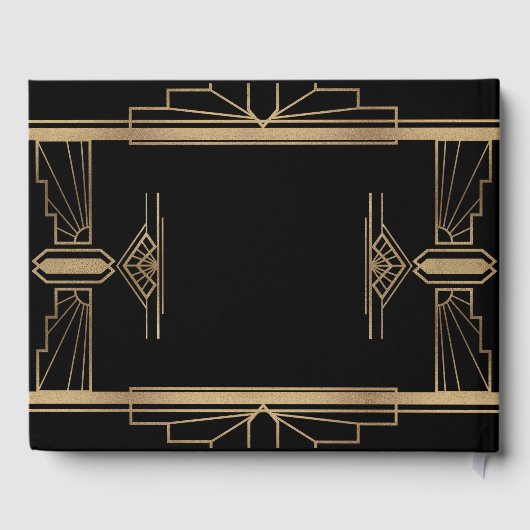 Glam Goud Bruisende 20'er Jaren Great Gatsby 1920  Gastenboek (Achterkant)