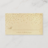  Glam Goud Confetti Bruiloft Escort Kaarten Plaatskaartje (Voorkant)
