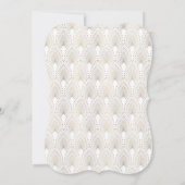 Glam Goud Fleur-de-lis Great Gatsby Bruiloftsfeest Kaart (Achterkant)