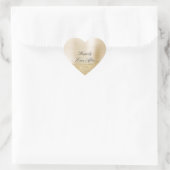 Glam Goud Glans Hart Sticker (Tas)