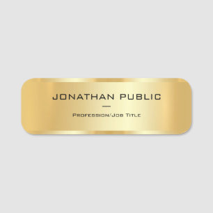 Glam Goud VeiligheidsSpeld of Magnetische Zakelijk Naamplaatje