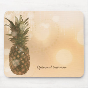 Glam Gouden Ananas Elegante Tropische Aangepaste Muismat