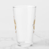 Glam gouden girly volleybal gepersonaliseerd glas (Rechts)