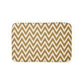 Glam gouden glitter en witte chevron strepen badmat (Voorkant)