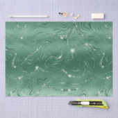 Glam Green Glittery Glitz Tissuepapier (Craft)