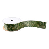 Glam Green Gold Pattern Kerstmis Lint (Spoel)