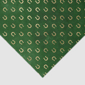 Glam Green Golden Hoefijzer Graphic Tissuepapier (Detail)