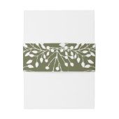 Glam Greenery bruiloft Uitnodigingen Wikkel (Achterkant Voorbeeld)