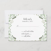Glam Greenery invitations de mariage rsvp (Devant)