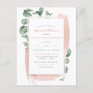 Glam Groen Glam Gepiliseerd Sprigs Botanisch Vrijg Uitnodiging Briefkaart