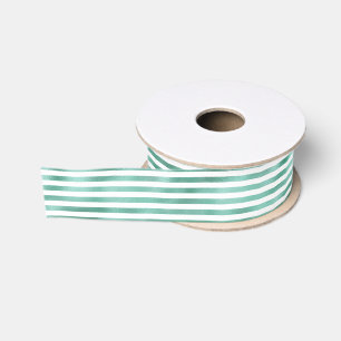 Glam Groen Witte Strepen Grosgrain Lint