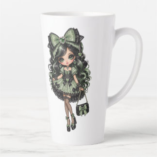 glam groene babypop latte mok