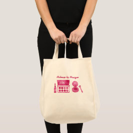 Glam Heet Roze Make-up Artiest Custom Tote Bag