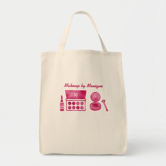 Glam Heet Roze Make-up Artiest Custom Tote Bag (Voorkant)