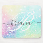 Glam Holographic Glitter Colorful  Patroon Muismat (Voorkant)