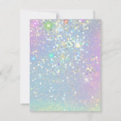 Glam Holographic Glitter Modern Save the Date (Achterkant)