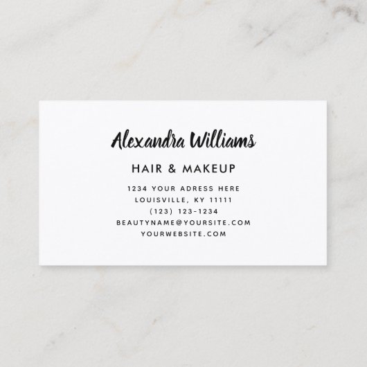 Glam Holographic Glitter Modern Trendy Uniek Visitekaartje (Achterkant)