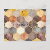 Glam Honey Comb Blush Champagne Abstract Briefkaart (Voorkant)