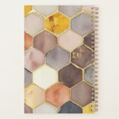 Glam Honey Comb Blush Champagne Abstract Planner (Achterkant)