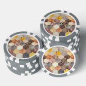 Glam Honey Comb Blush Champagne Abstract Poker Chips (Opstapeling)