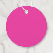 Glam Hot Pink Bat Mitzvah Bedankjes Labels (Achterkant)