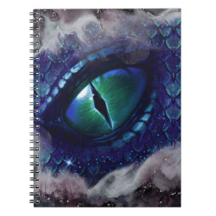 Glam Ink Gothic Blue Medieval Dragon Notitieboek
