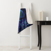 Glam Ink Gothic Blue Medieval Dragon Sherpa Deken (In situ)