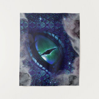 Glam Ink Gothic Blue Medieval Dragon Wandkleed