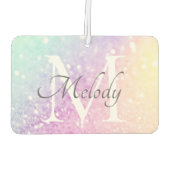 Glam Iridescent Glitter Persoonlijk Kleurrijk Luchtverfrisser (Achterkant)