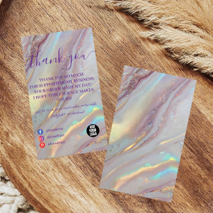 Glam Iridescente Luxe Stijl Bedankkaart