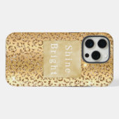 Glam Jaune Or Paillettes Léopard (Verso Horizontal)