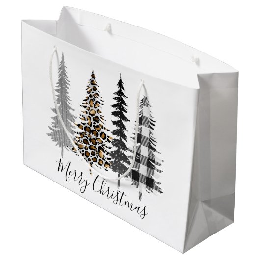 Glam Kerstmis Groot Cadeauzakje (Achterkant Gekanteld)