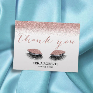 Glam Lashes Makeup Artist Roos Gold Hartelijk dank Briefkaart