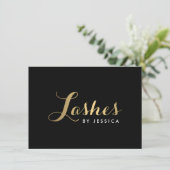 Glam Lashes Script Gold/Black Gift Certificate (Staand voorkant)