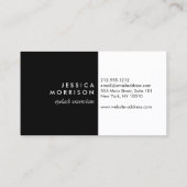 Glam Lashes Script Text Roos Gold/Black Visitekaartje (Achterkant)