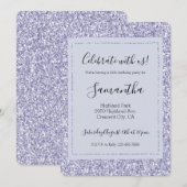 Glam Lavender Lila Paars Glitter Kaart (Voorkant / Achterkant)