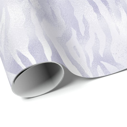 Glam Lavender Lila Zebra Print Cadeaupapier (Rol Hoek)