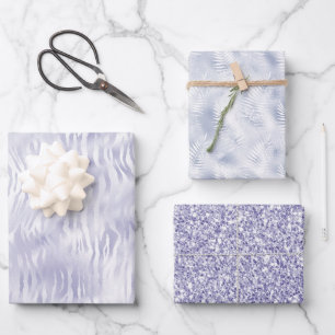 Glam Lavender Lila Zebra Print Inpakpapier Vel