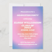 Glam Lavender Pink Custom Photo Graduparty Kaart (Achterkant)