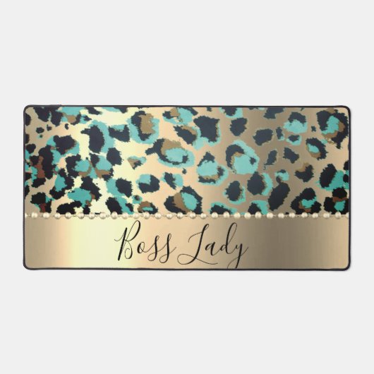 Glam Leopard Boss Lady Bureaumat (Voorkant)