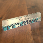 Glam Leopard Boss Lady Naambordje (Zijkant)