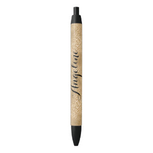 Glam Leopard Gold-printer - Aangepast Zwarte Inkt Pen