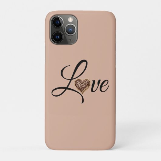 Glam Leopard Heart Love Design Case-Mate iPhone Case (Achterkant)